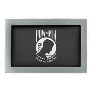 POW MIA Flag: Missing Soldiers of Vietnam War, WW2 Belt Buckle