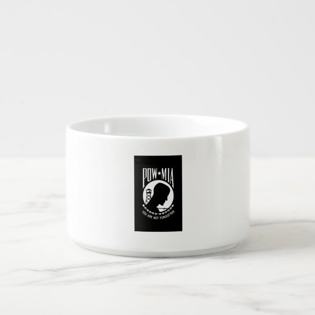 POW MIA Flag: Missing Soldiers of Vietnam War, WW2 Bowl (Center)