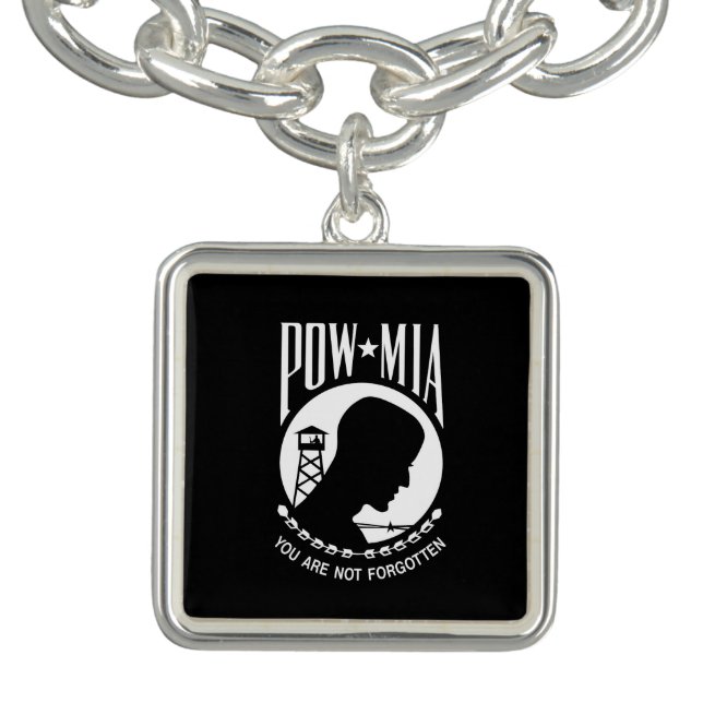 POW MIA Flag: Missing Soldiers of Vietnam War, WW2 Bracelet (Design)