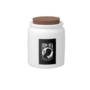POW MIA Flag: Missing Soldiers of Vietnam War, WW2 Candy Jar