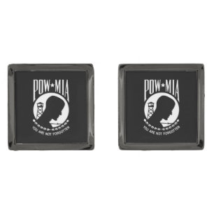 POW MIA Flag: Missing Soldiers of Vietnam War, WW2 Cufflinks
