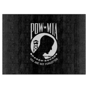 POW MIA Flag: Missing Soldiers of Vietnam War, WW2 Cutting Board