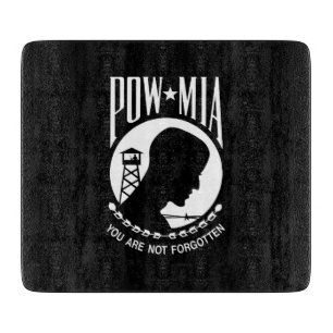 POW MIA Flag: Missing Soldiers of Vietnam War, WW2 Cutting Board