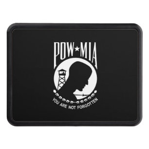 POW MIA Flag: Missing Soldiers of Vietnam War, WW2 Hitch Cover