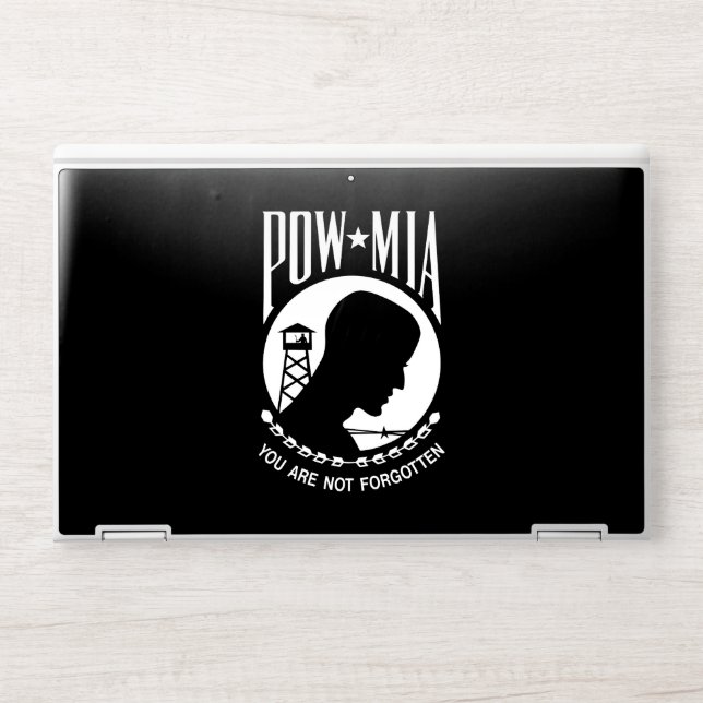 POW MIA Flag: Missing Soldiers of Vietnam War, WW2 HP Laptop Skin (Front)