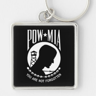 POW MIA Flag: Missing Soldiers of Vietnam War, WW2 Keychain