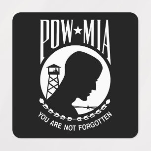 POW MIA Flag: Missing Soldiers of Vietnam War, WW2 Kids' Labels