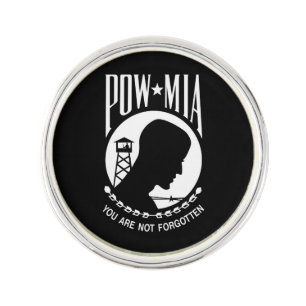 POW MIA Flag: Missing Soldiers of Vietnam War, WW2 Lapel Pin