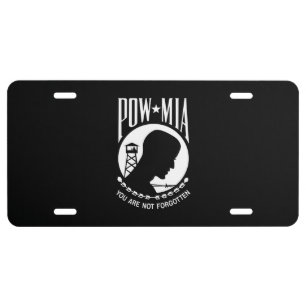 POW MIA Flag: Missing Soldiers of Vietnam War, WW2 License Plate