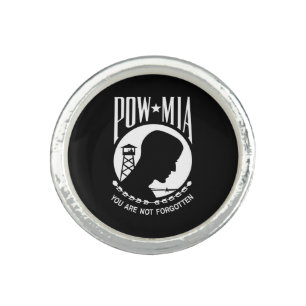 POW MIA Flag: Missing Soldiers of Vietnam War, WW2 Ring