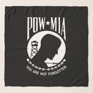 POW MIA Flag: Missing Soldiers of Vietnam War, WW2 Scarf
