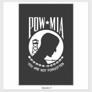 POW MIA Flag: Missing Soldiers of Vietnam War, WW2 Sticker