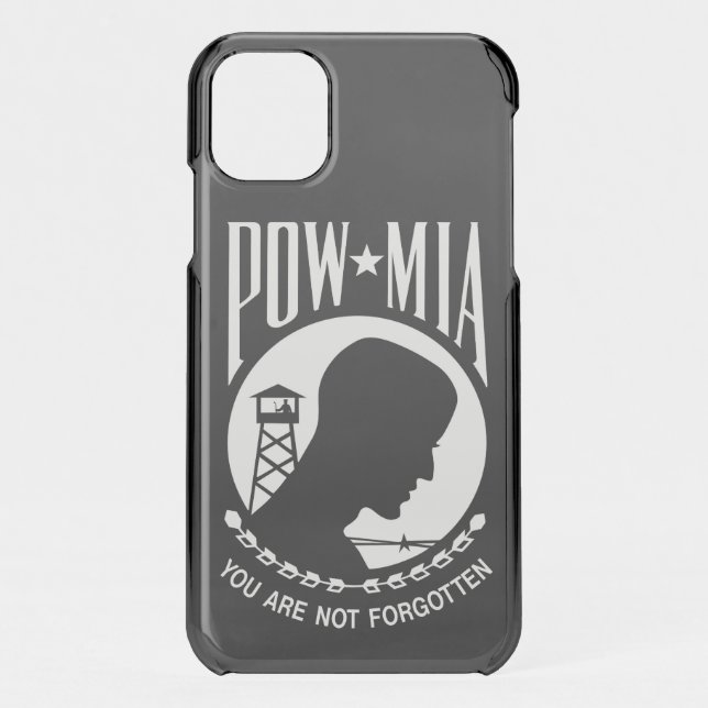 POW MIA Flag: Missing Soldiers of Vietnam War, WW2 Uncommon iPhone Case (Back)