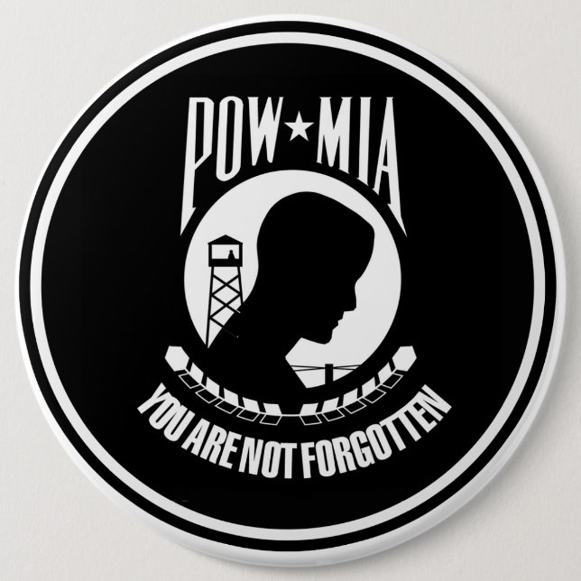 POW MIA MILITARY HEROES GEAR BUTTON (Front)