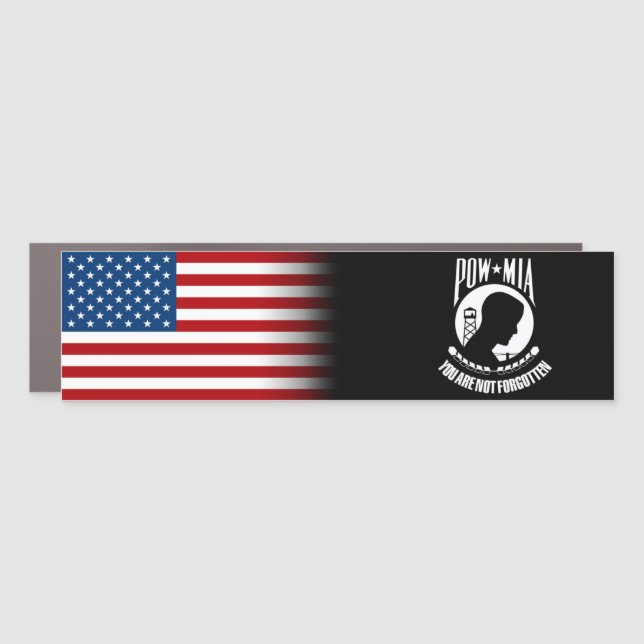 POW MIA Prisoner of War Memorial Day Veteran's Day Car Magnet (Front)
