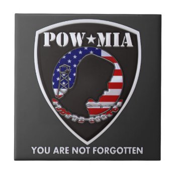 Pow Mia - Shield Tile by SteelCrossGraphics at Zazzle
