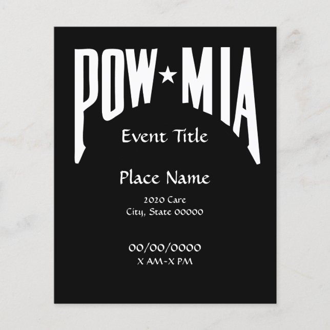 POW MIA Small Event Flyer (Front)