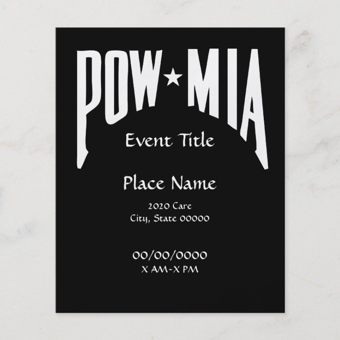 POW MIA Small Event Flyer