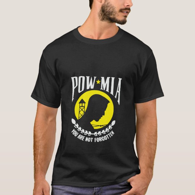POW MIA T-Shirt (Yellow) (Front)