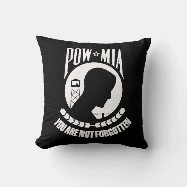 "POW MIA Throw Pillow" Pillow (Front)