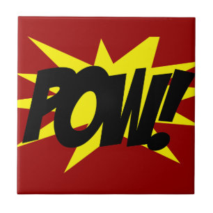 POW!.png Ceramic Tile