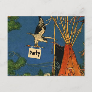 POW-WOW BIRTHDAY PARTY INVITATION ~ EZ2 CUSTOMIZE