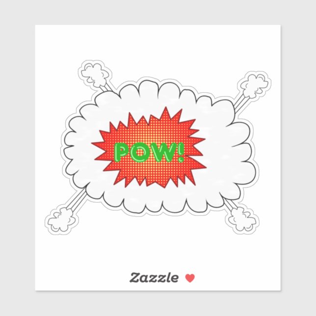 Pow!...Wow, colorful design. Sticker (Sheet)