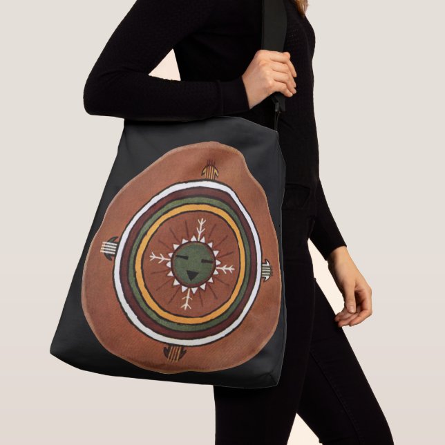 Powalawu Native American Sandpainting Crossbody Bag (Close Up)