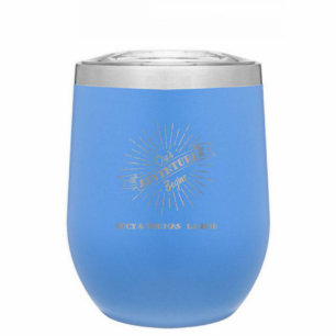 Powder Blue 12oz Newlywed Thermal Wine Tumbler