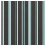 Powder Blue and Black Lined Pattern Fabric
