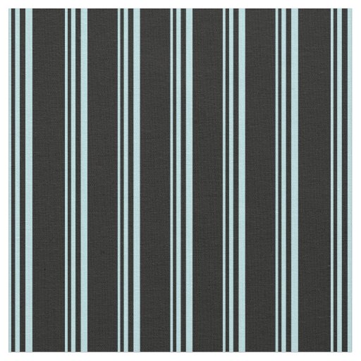 Powder Blue and Black Lined Pattern Fabric