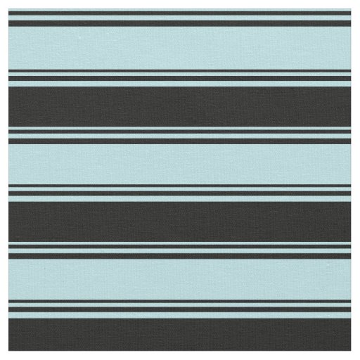 Powder Blue and Black Pattern of Stripes Fabric