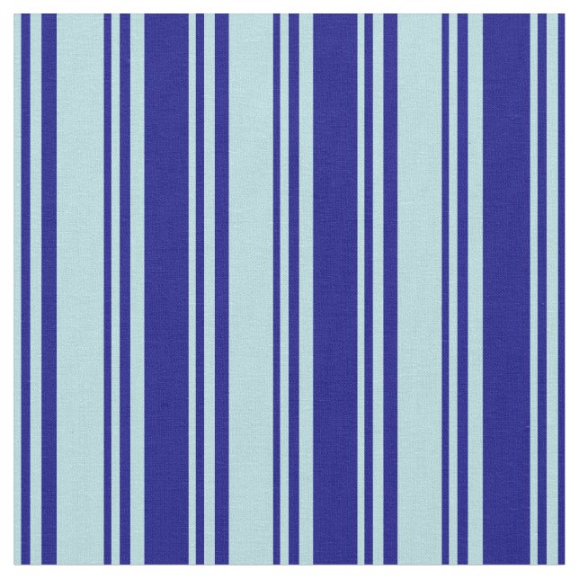 Powder Blue and Blue Lined/Striped Pattern Fabric (Close Up)