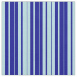 [ Thumbnail: Powder Blue and Dark Blue Stripes Pattern Fabric ]
