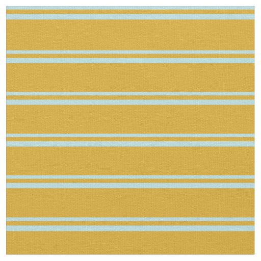 Powder Blue and Goldenrod Lined/Striped Pattern Fabric