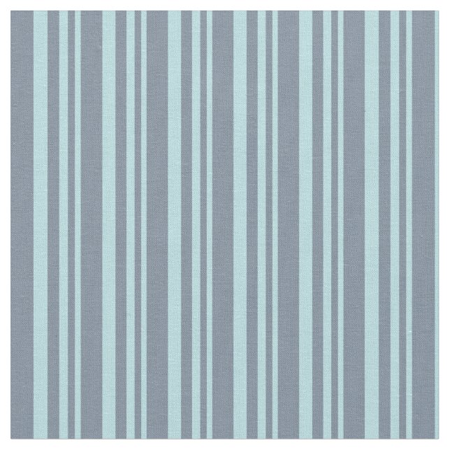 Powder Blue and Light Slate Gray Stripes Fabric (Close Up)