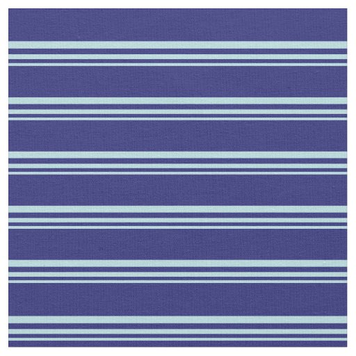 Powder Blue and Midnight Blue Stripes Fabric