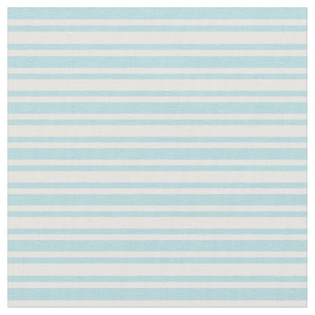 Powder Blue and Mint Cream Stripes Pattern Fabric (Close Up)