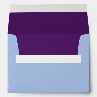 Powder Blue and Plum Lined Envelope