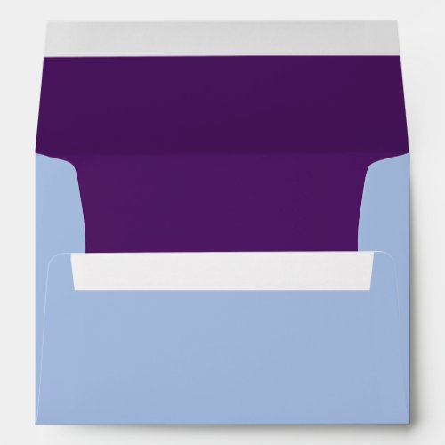 Powder Blue and Plum Lined Envelope