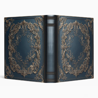 Powder Blue and Silver Leather Look Photo Album 3 Ring Binder