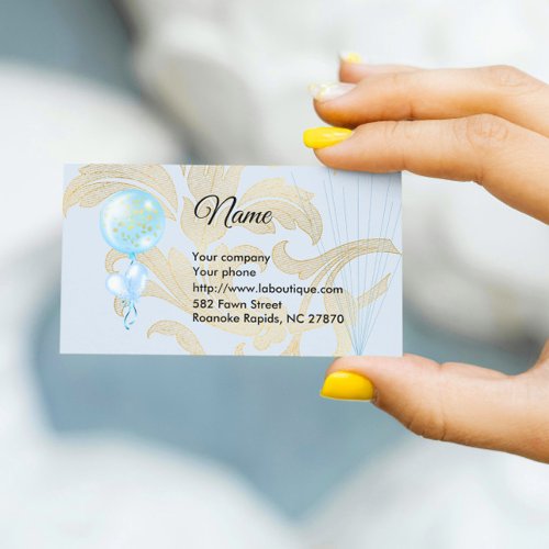 Powder Blue Balloons Business Card