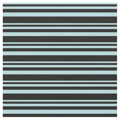 Powder Blue & Black Lined Pattern Fabric