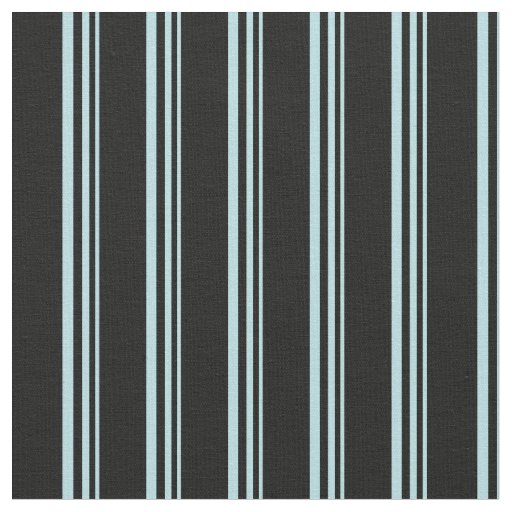 Powder Blue & Black Lined Pattern Fabric