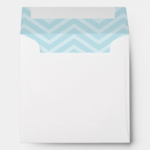 Powder Blue Chevron Lined Envelopes