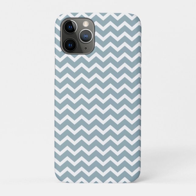 Powder Blue Chevrons Pattern Case-Mate iPhone Case (Back)
