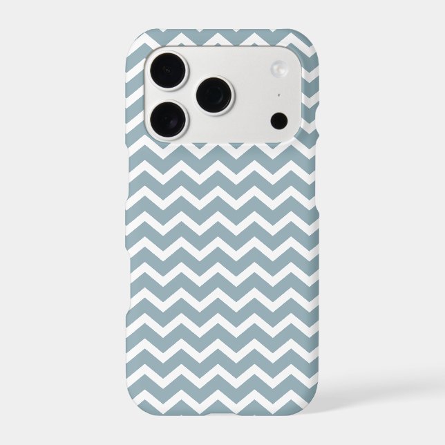 Powder Blue Chevrons Pattern Iphone Case (Back)