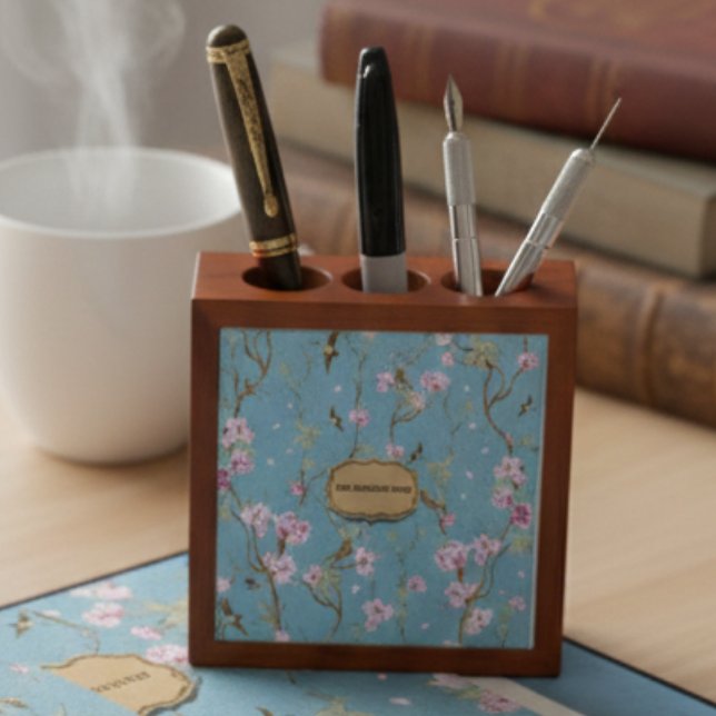 Powder Blue Chinoiserie Archive Desk Organizer (Creator Uploaded)