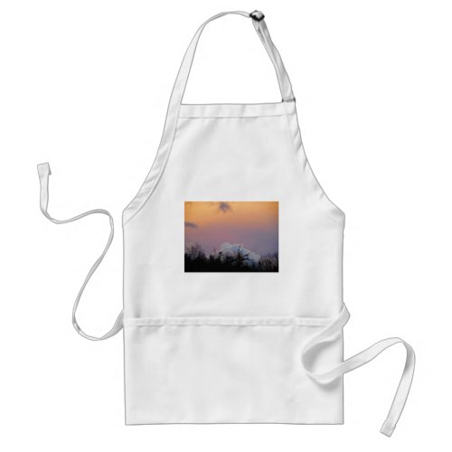 Powder blue clouds in a purple sky adult apron