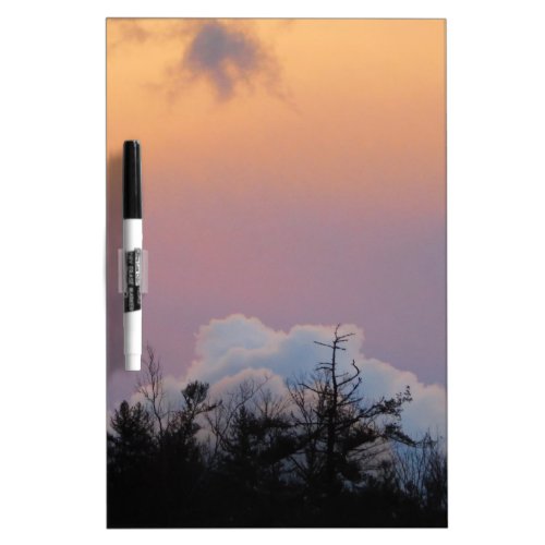 Powder blue clouds in a purple sky dry erase board